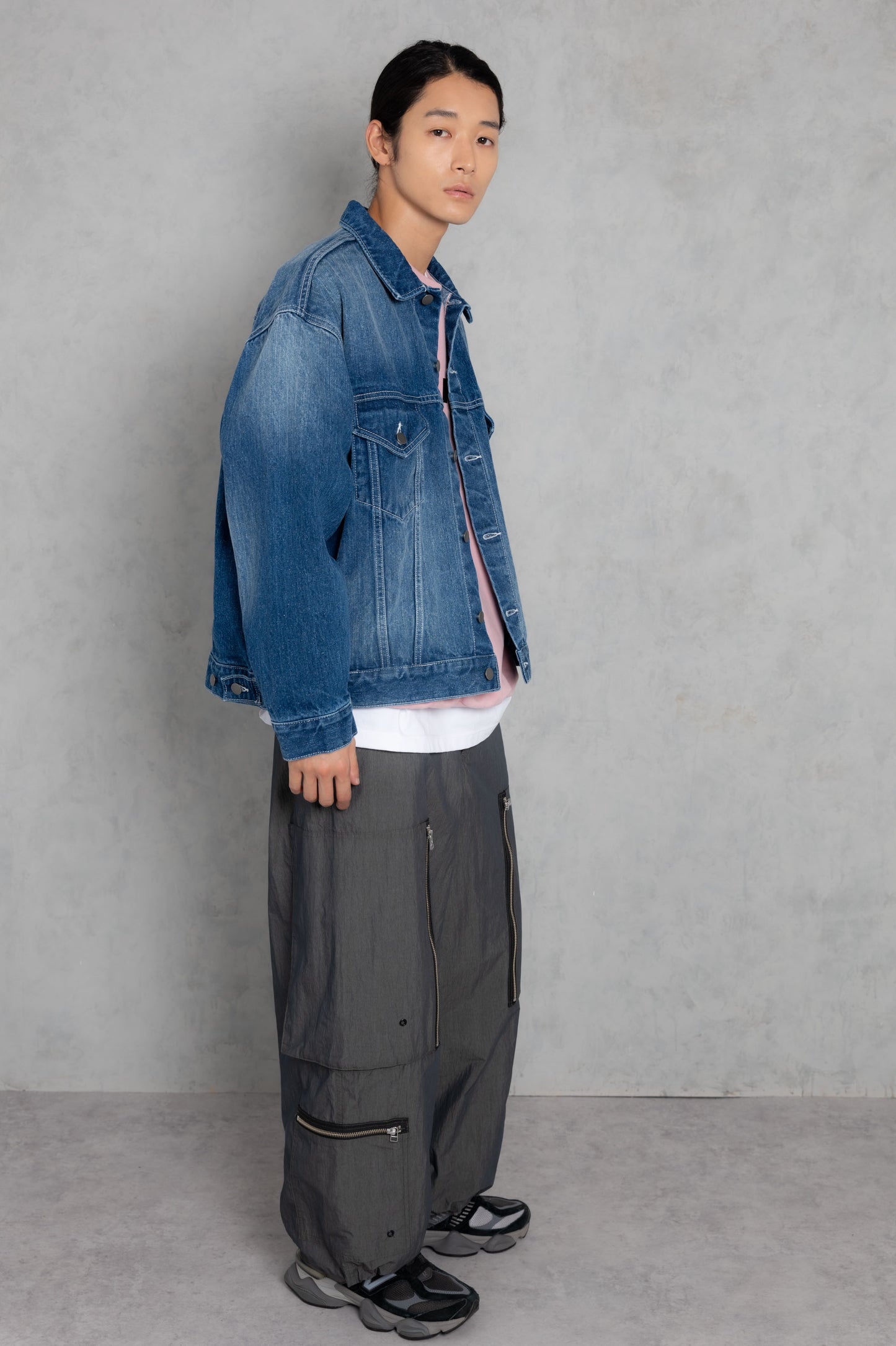 c/n wide parachute pants_AP2428015_ボトムス