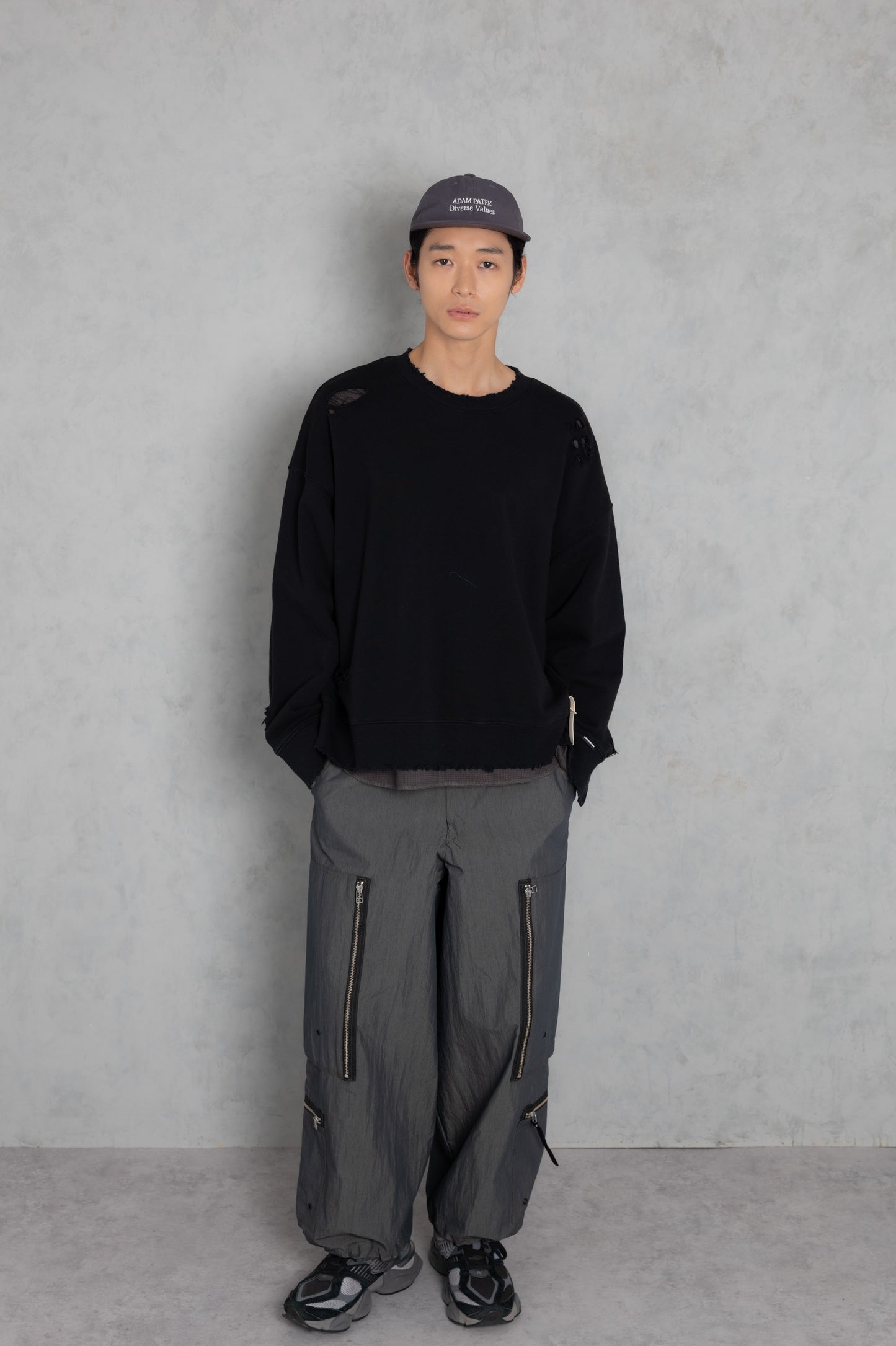 damage layered pullover_AP2424008_トップス