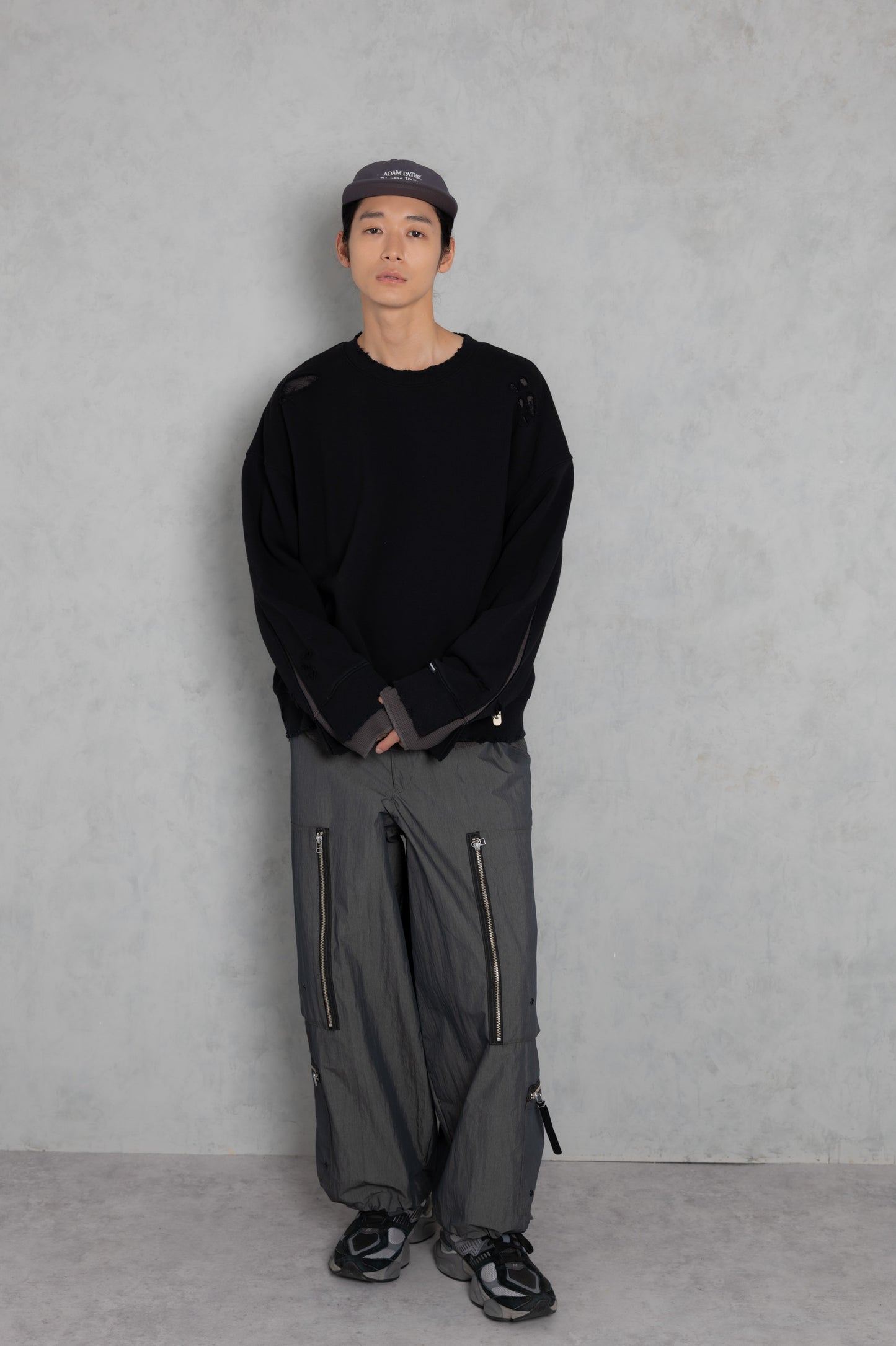 c/n wide parachute pants_AP2428015_ボトムス