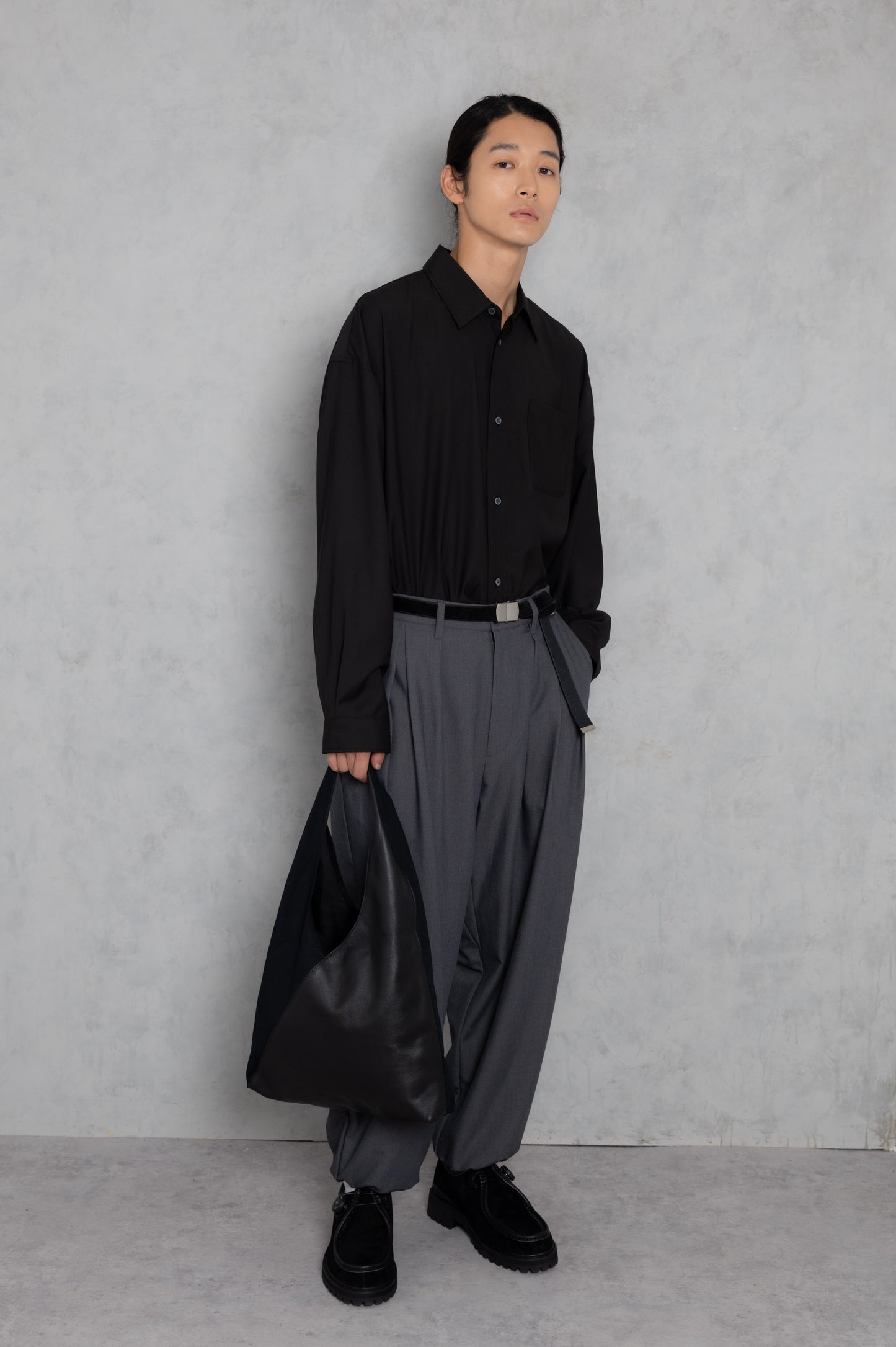 leather switching marche bag_AP2429019_バッグ
