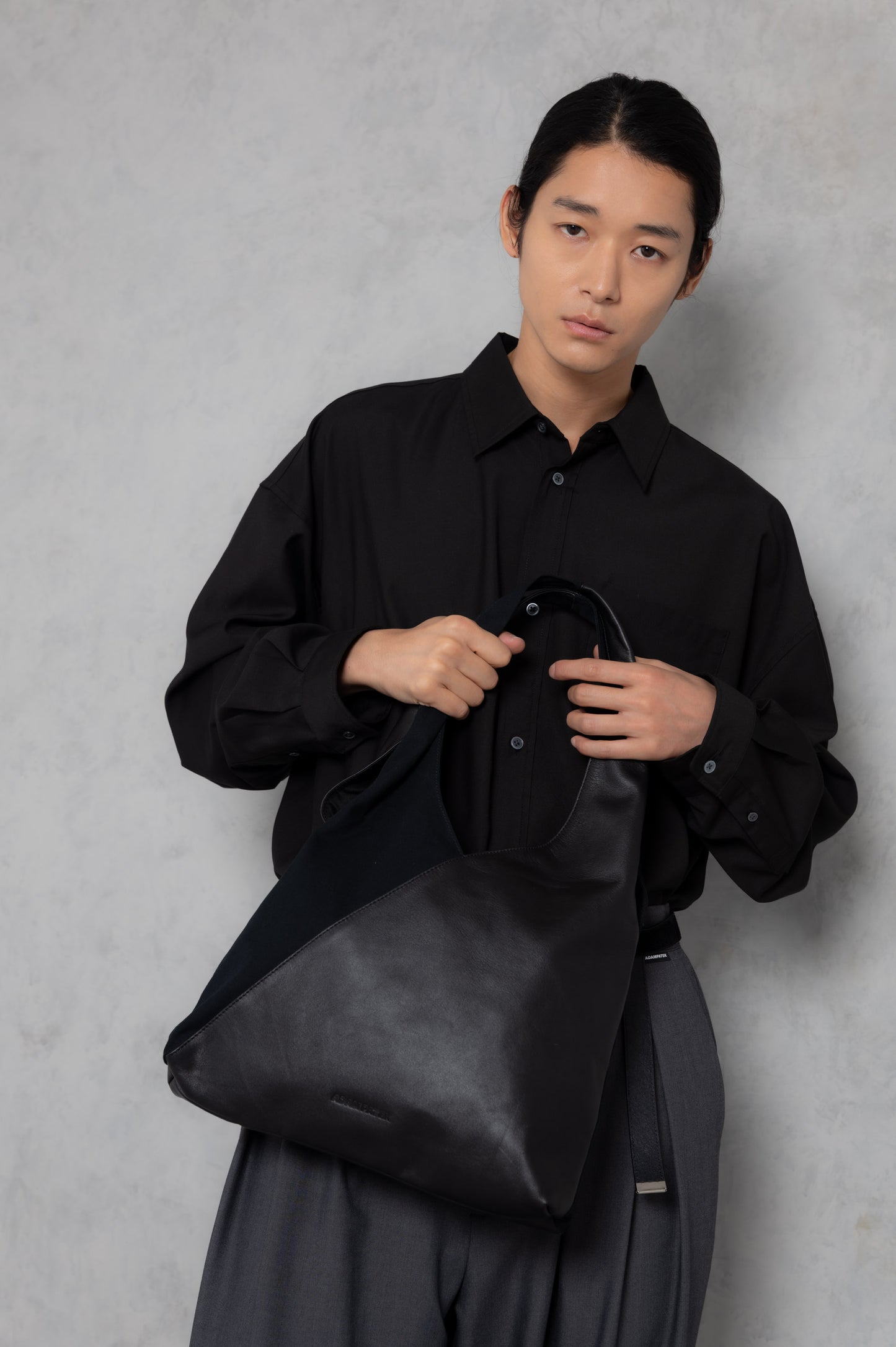 leather switching marche bag_AP2429019_バッグ
