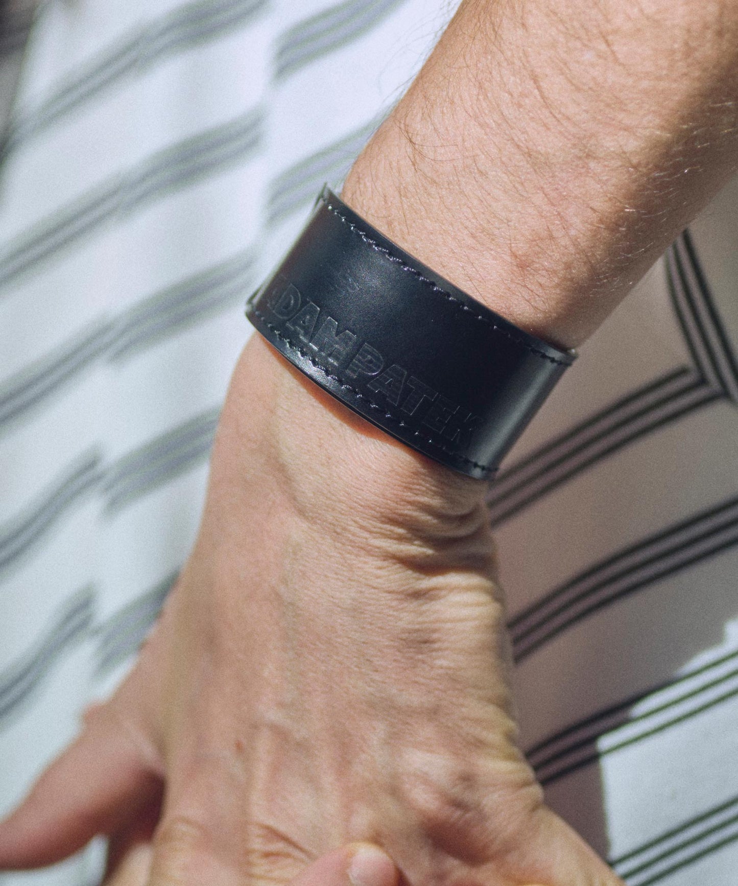 leather slap bracelet
