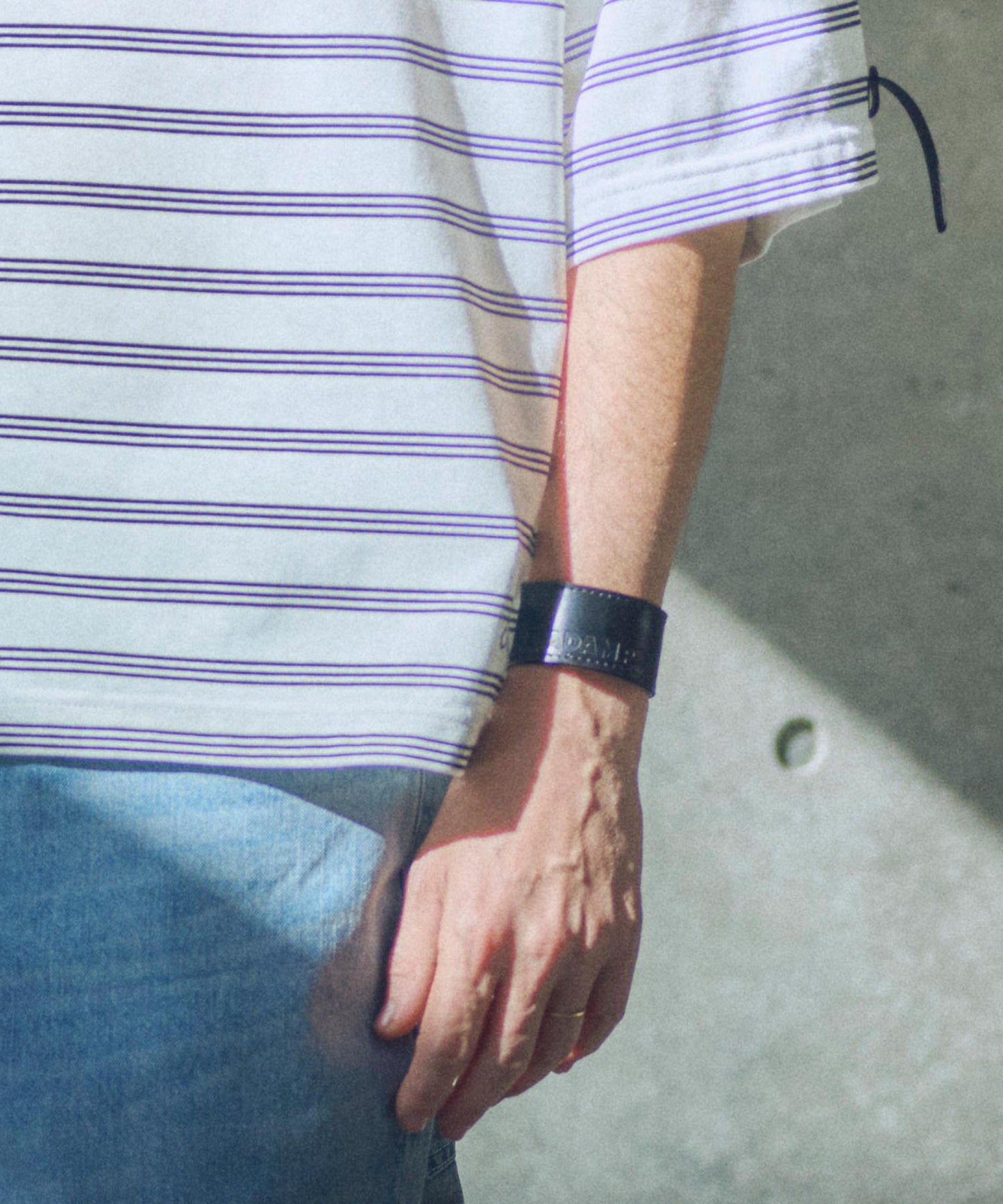 leather slap bracelet