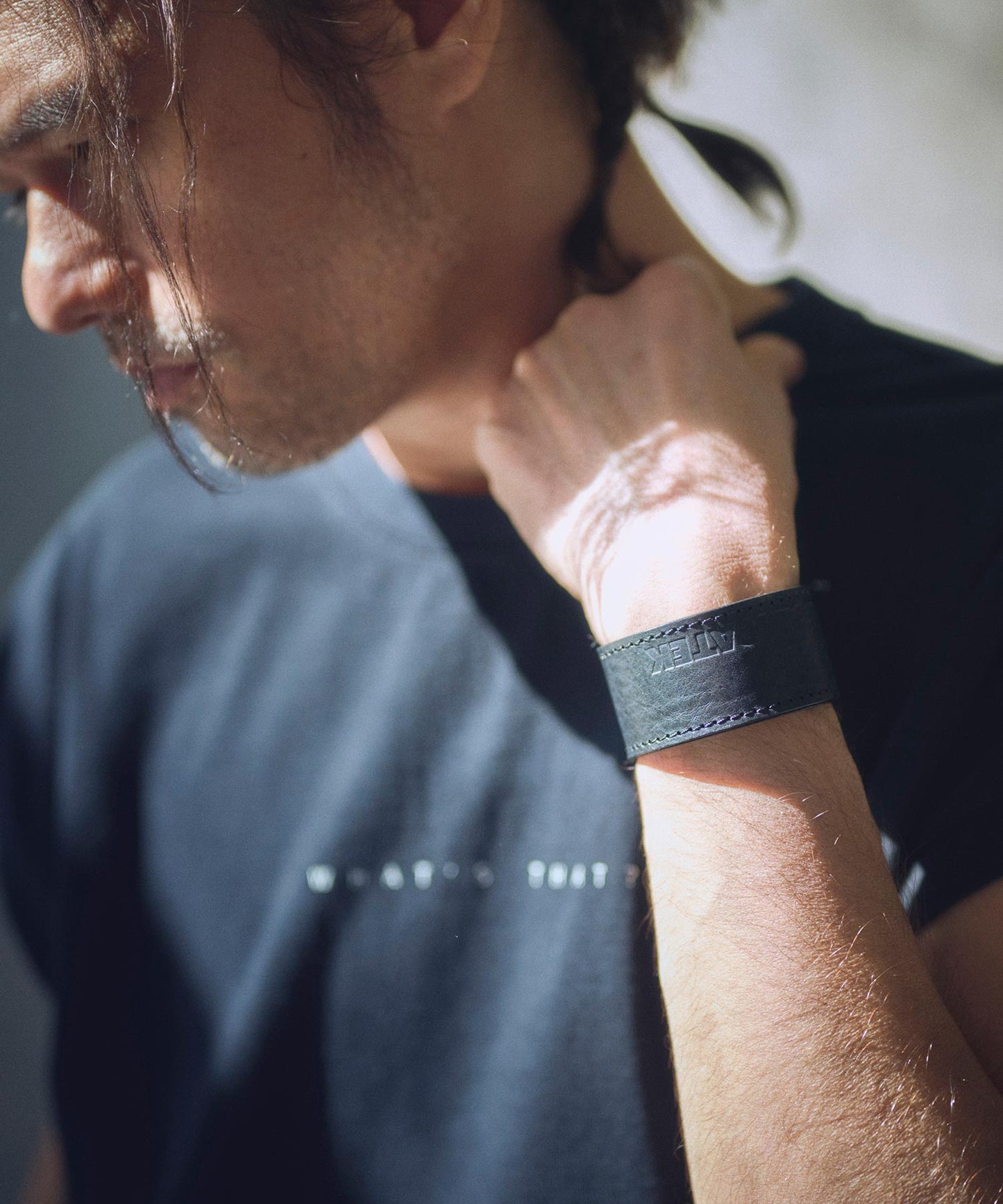 leather slap bracelet
