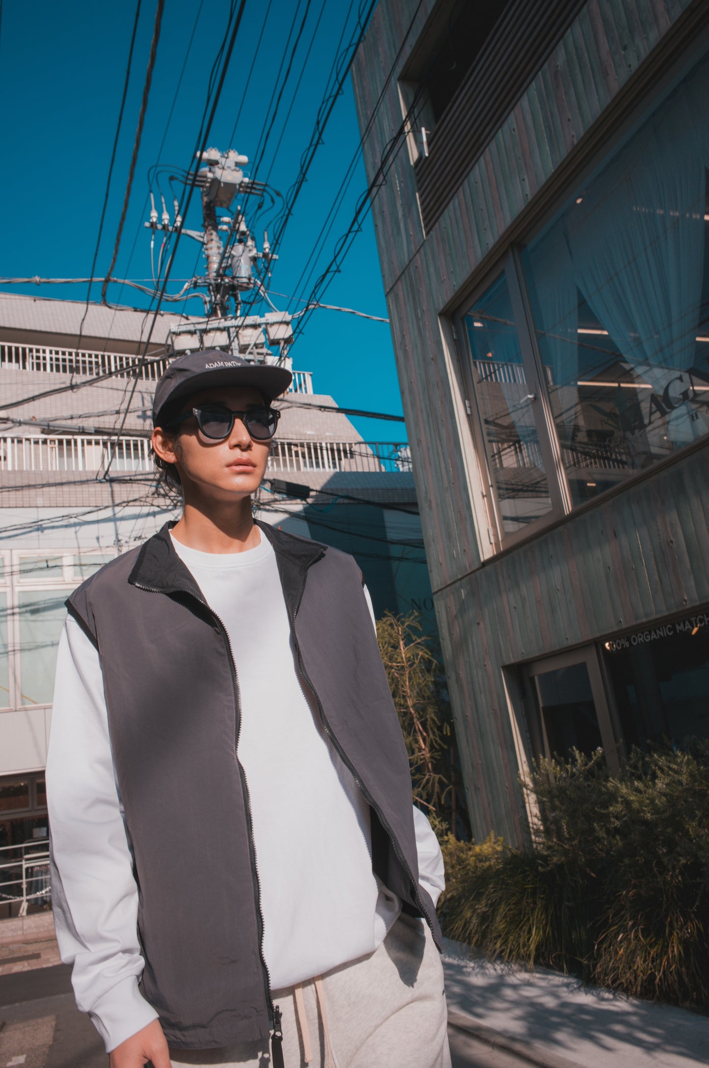 light nylon reversible vest_AP2413028_ベスト