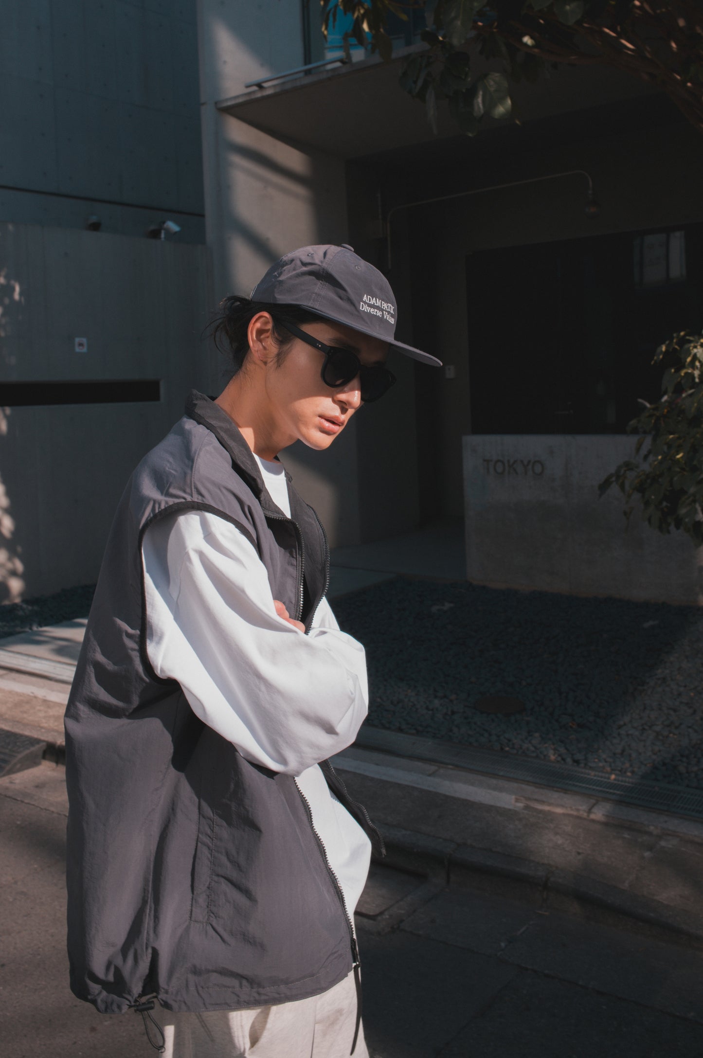 light nylon reversible vest_AP2413028_ベスト