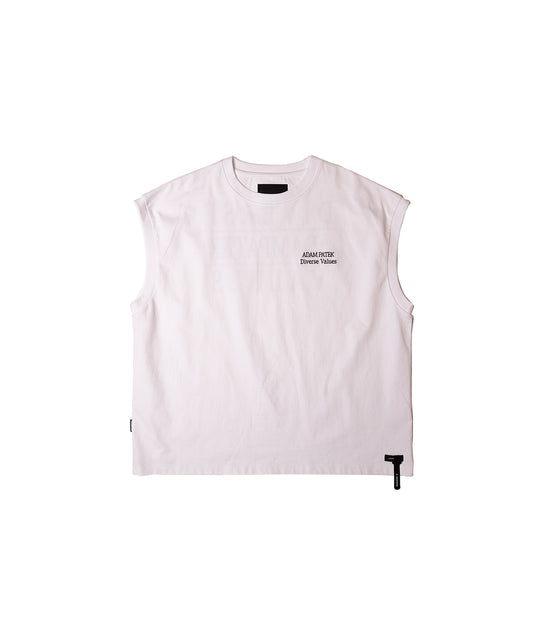 logo embroidery sleeveless_AP2414021_ノースリーブTシャツ