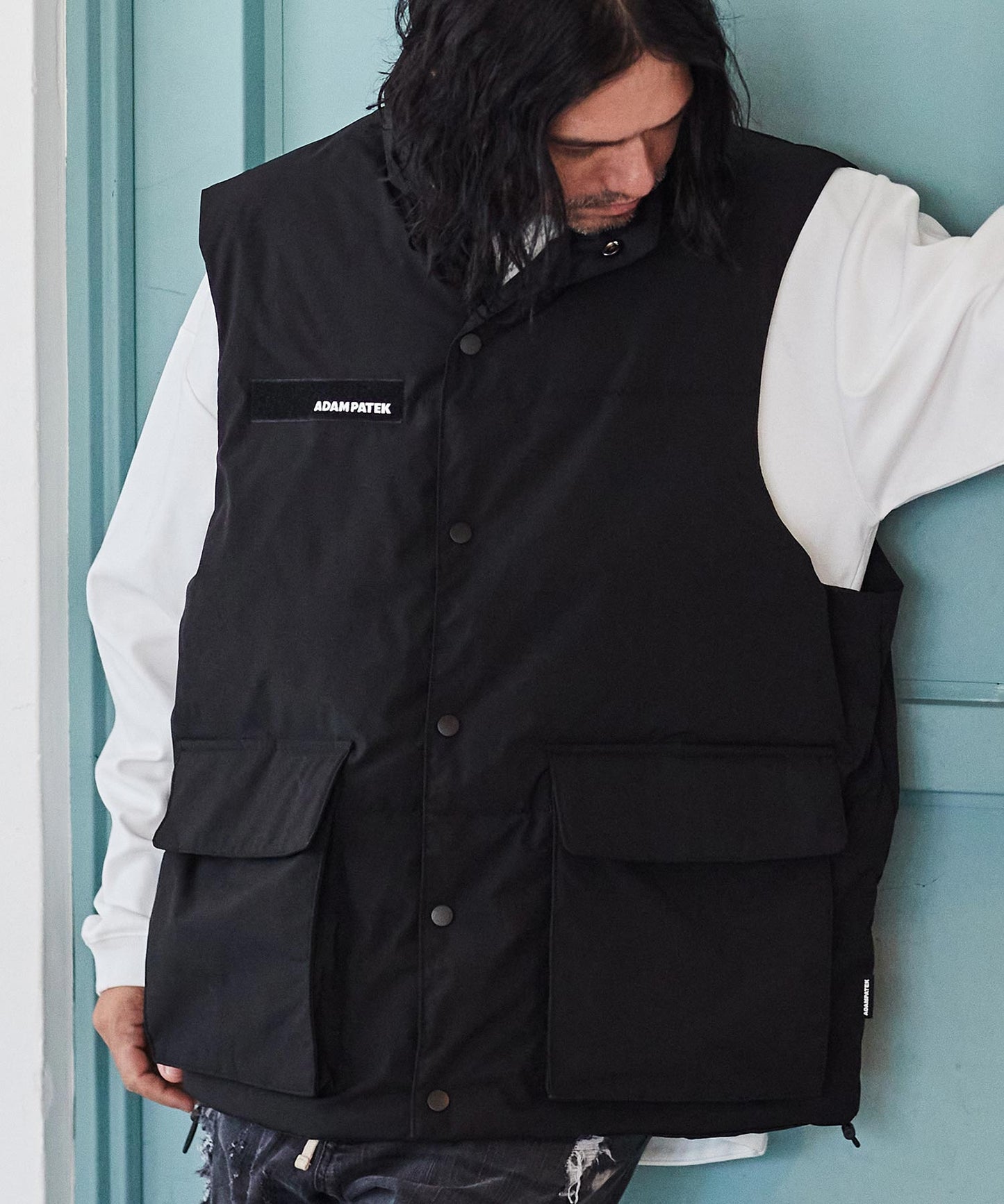back coating ripstop looose padded vest_AP2323018_アウター
