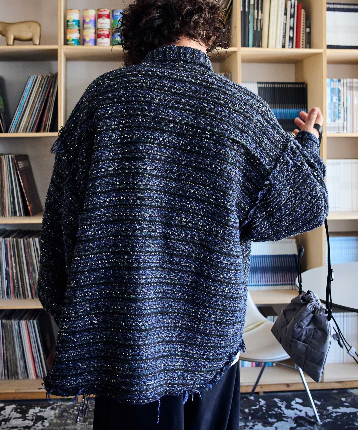 tweed damage looose shirt_AP2425014_アウター