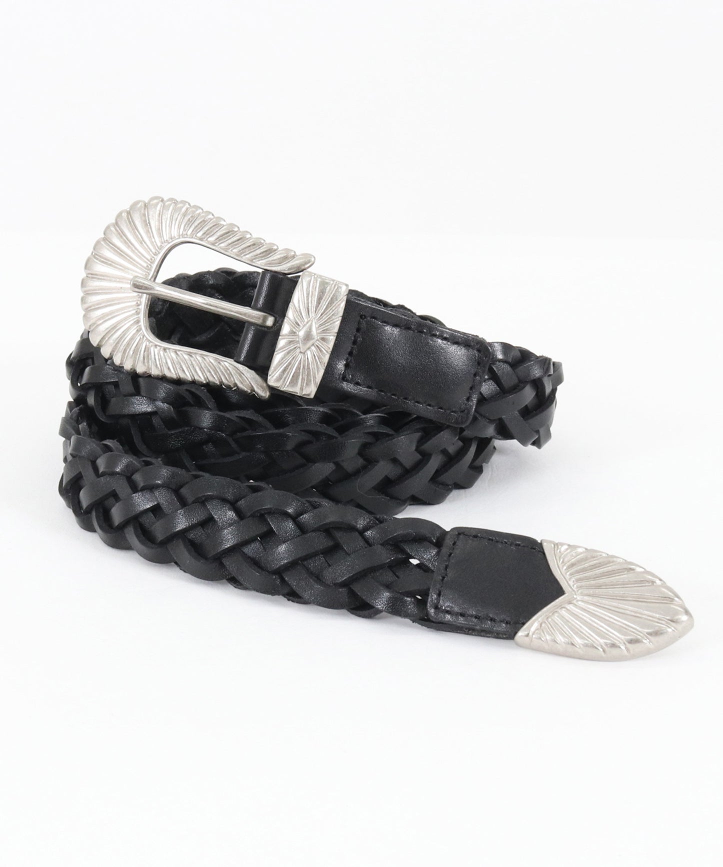 braided leather belt_AP2419004_ベルト