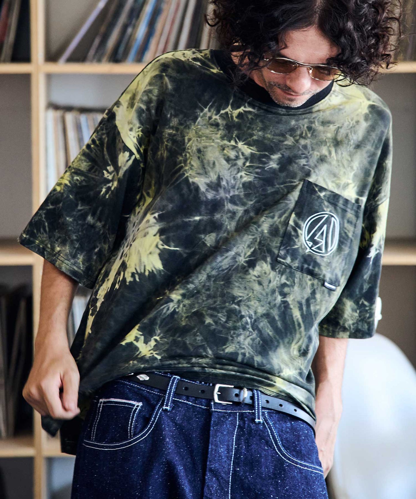 hexagonal studs leather belt_AP2429029_小物