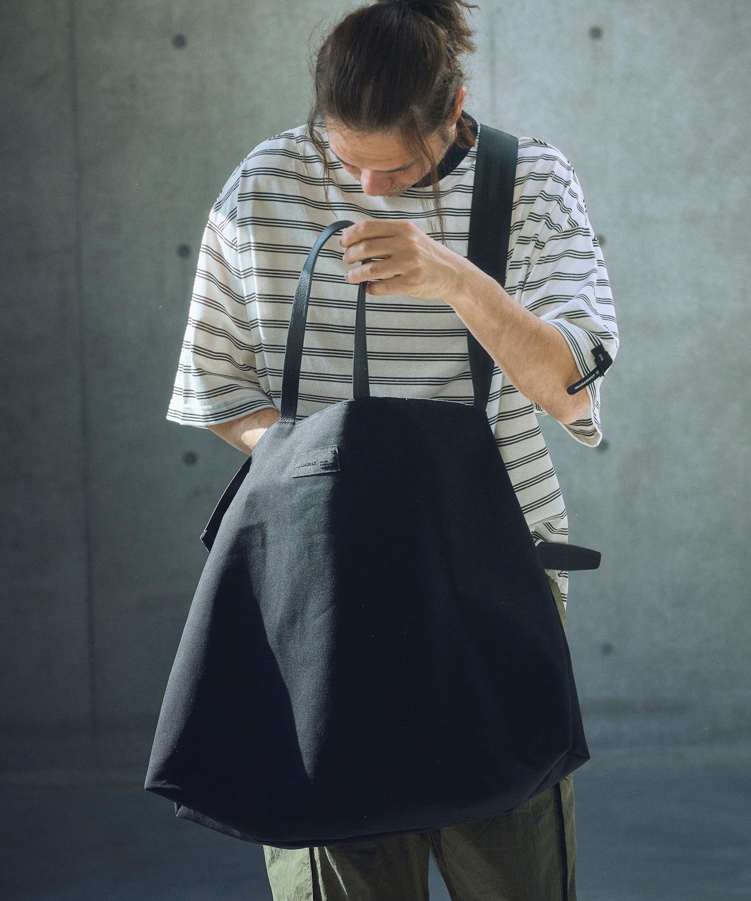 new shrink leather combi big tote bag – ADAM PATEK