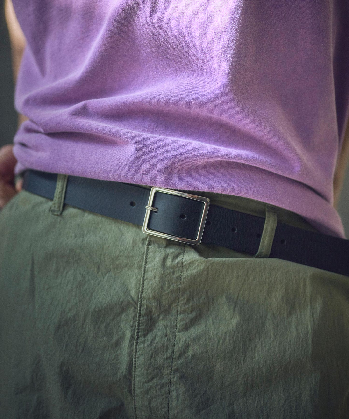 italian leather wide belt
