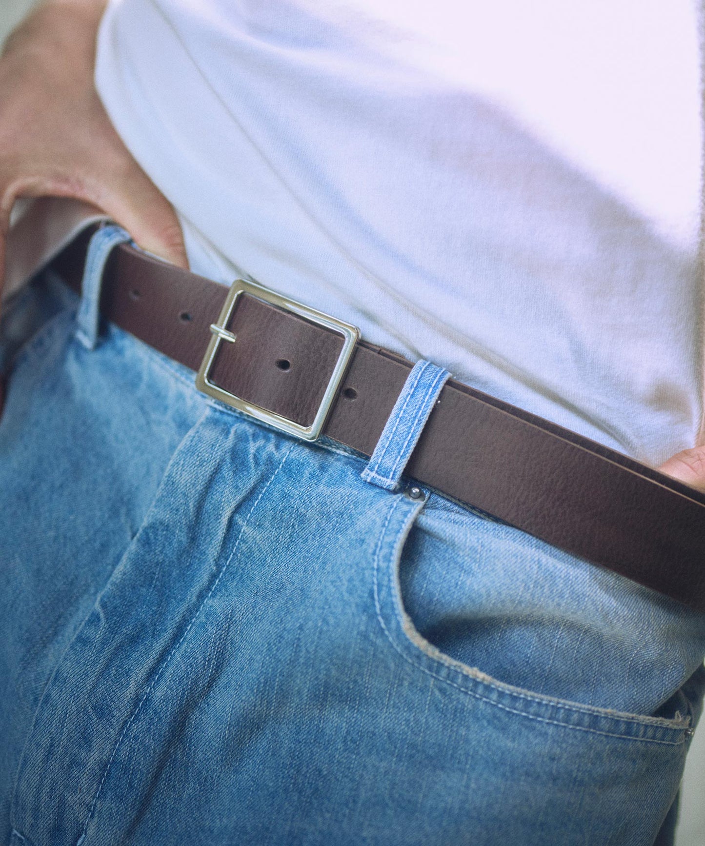 italian leather wide belt