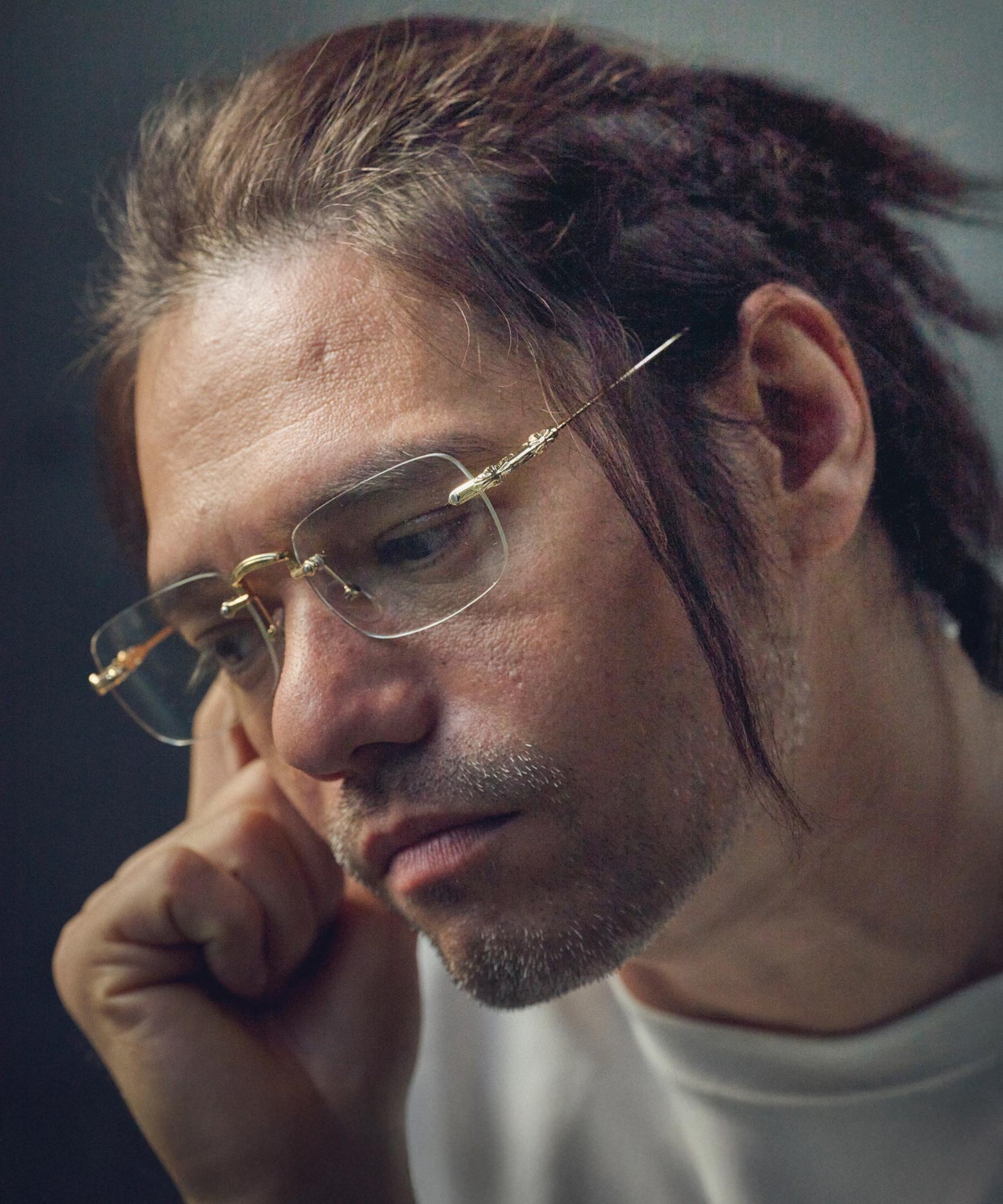 engraving rimless glasses