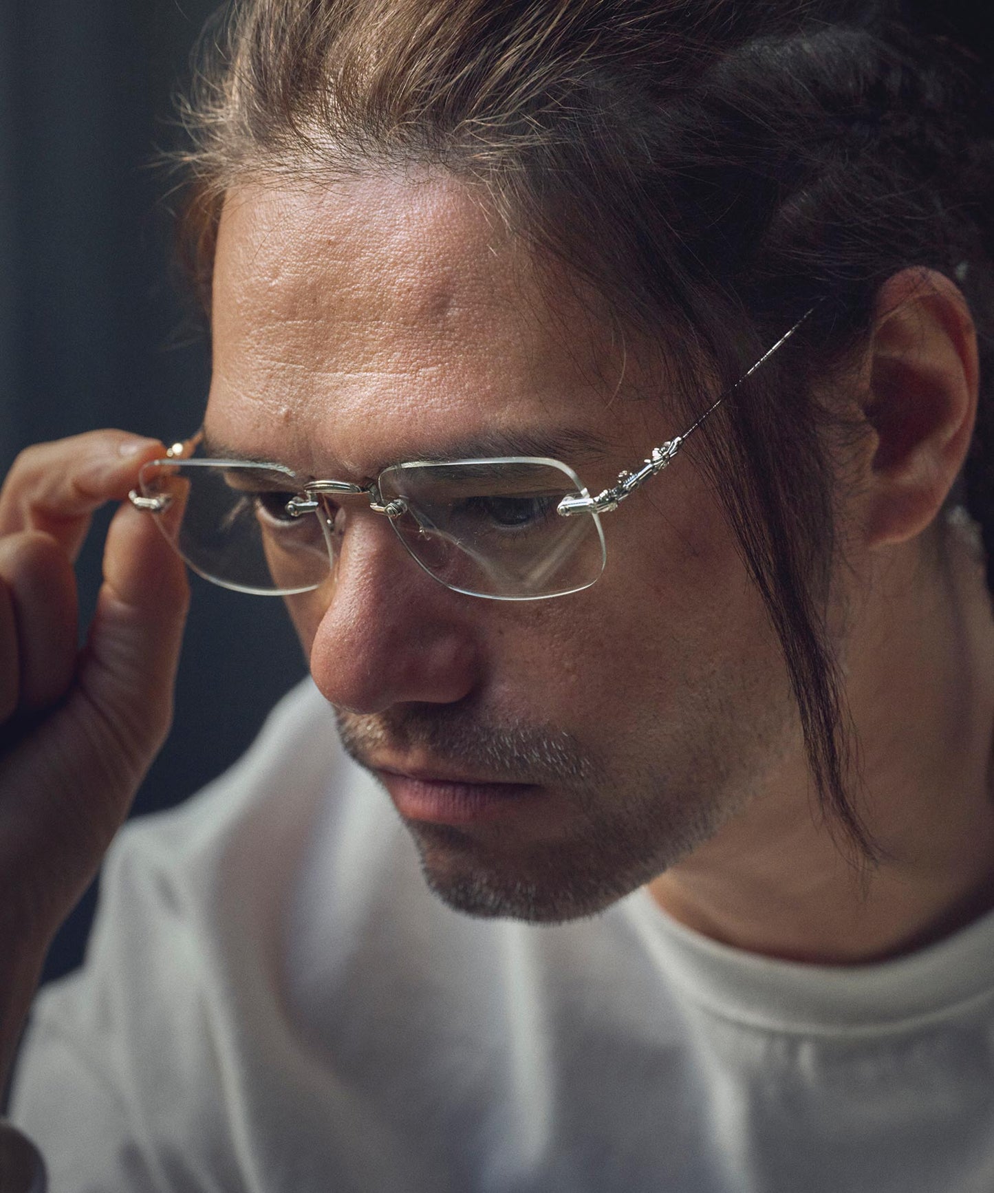 engraving rimless glasses