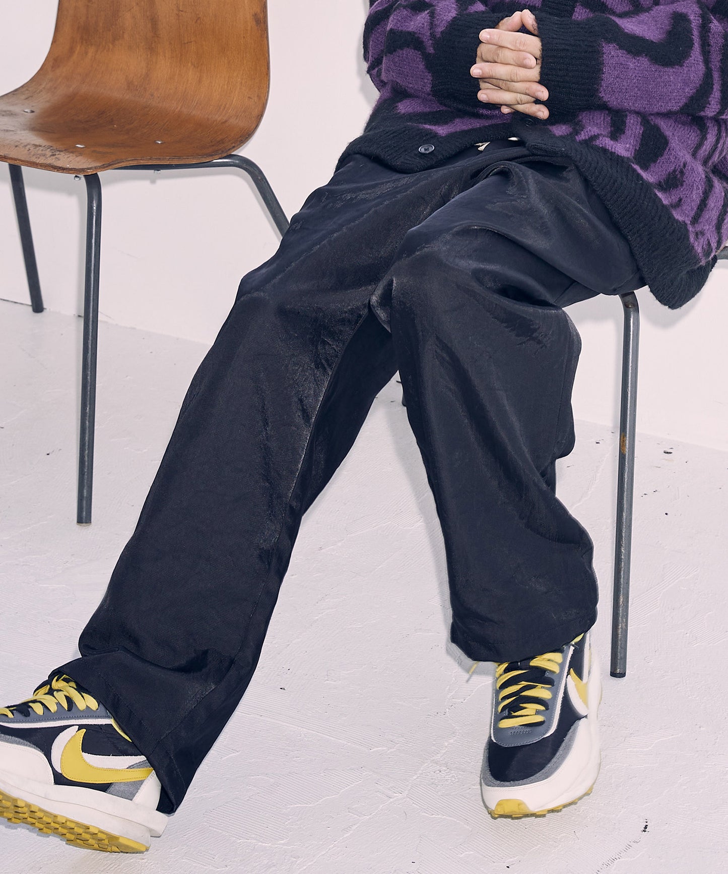 Jacquard looose pants