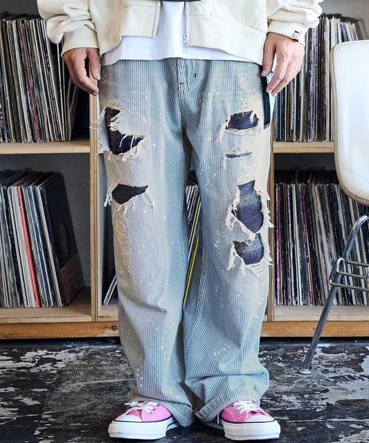clash looose hickory denim_AP2428033_ボトムス