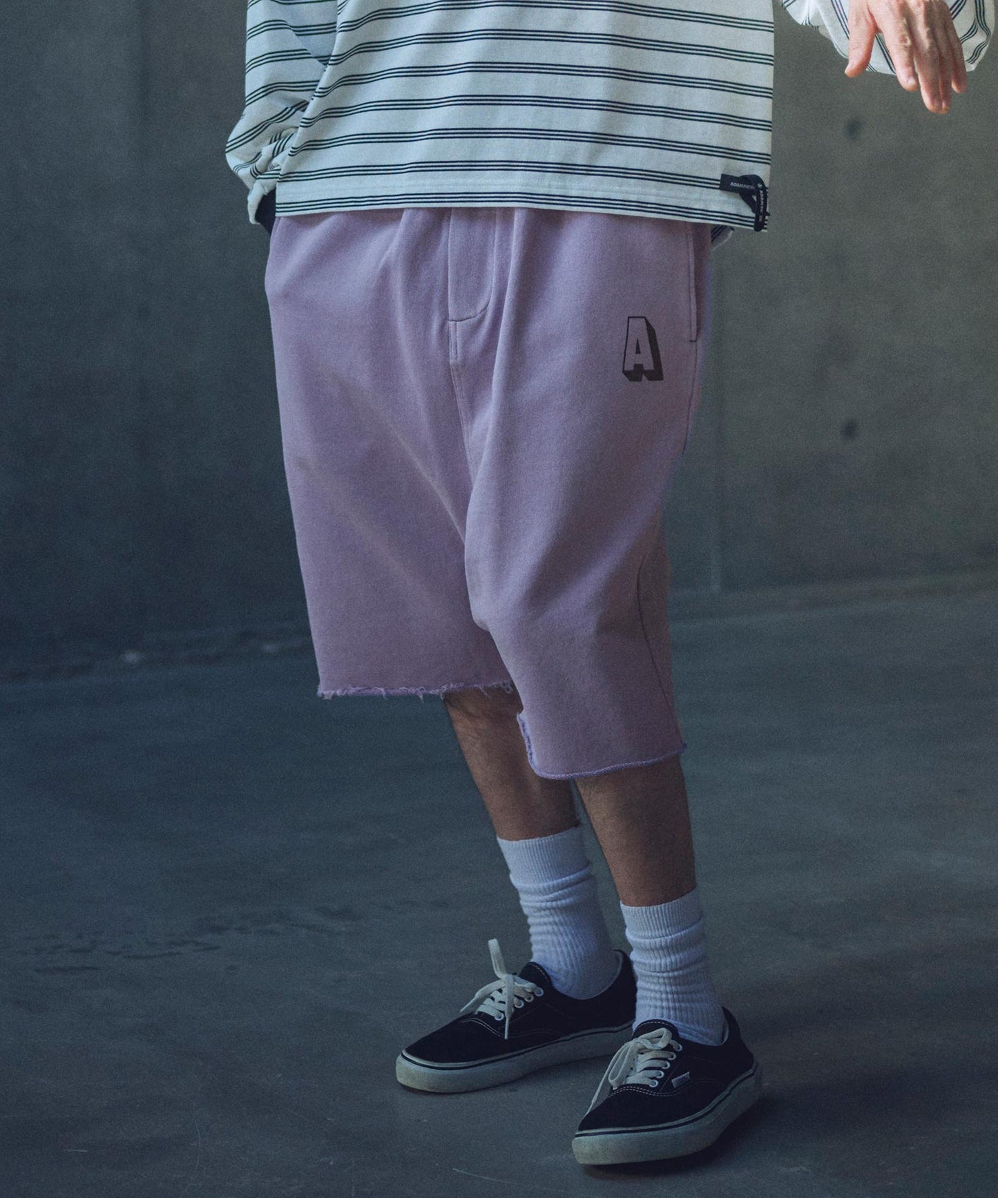 pigment dyeing sarouel short pants