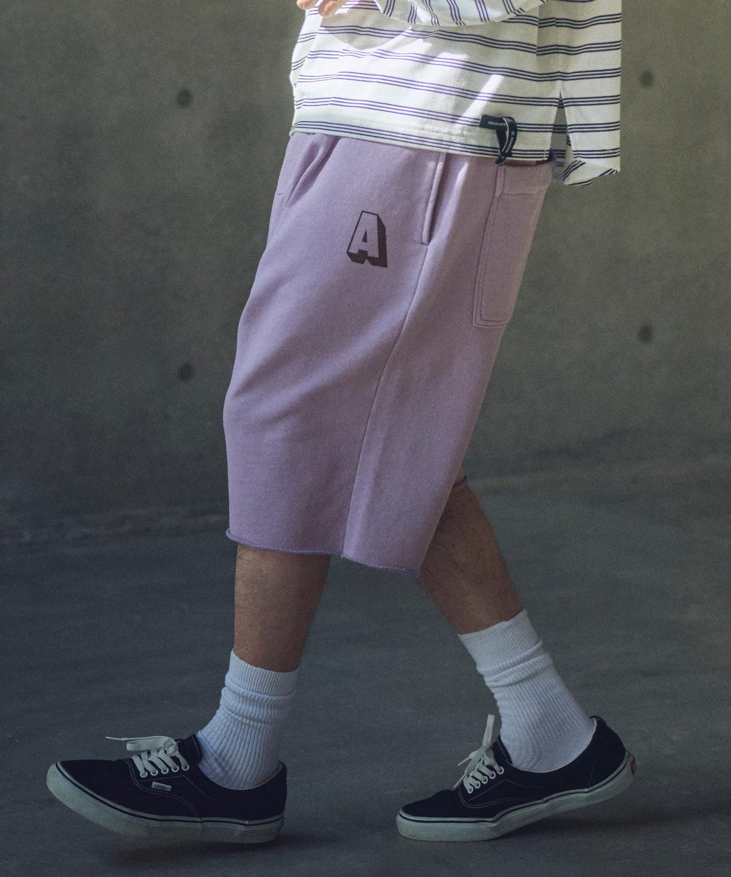 pigment dyeing sarouel short pants