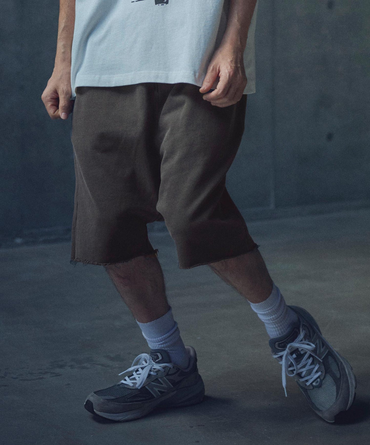 pigment dyeing sarouel short pants