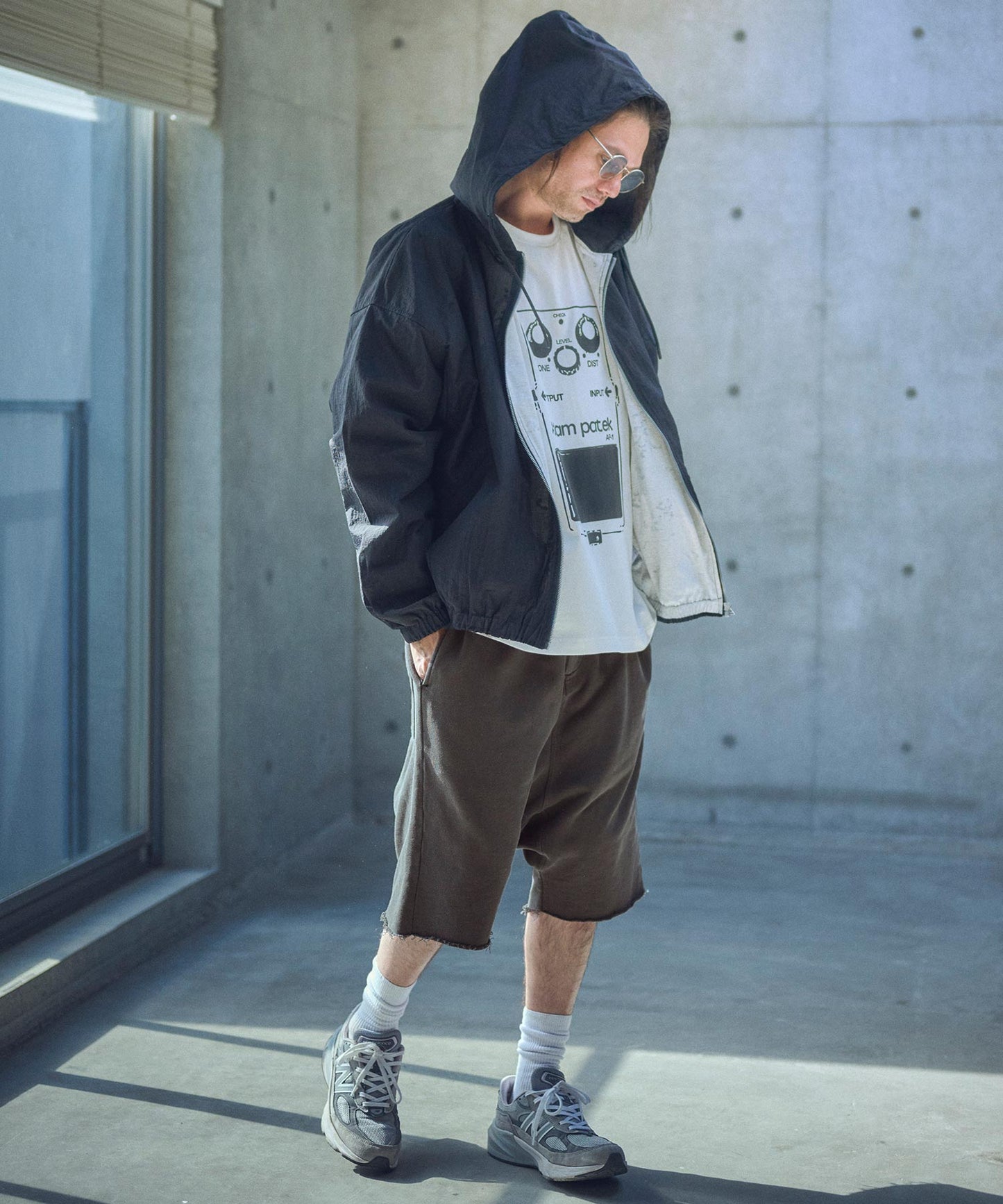 pigment dyeing sarouel short pants