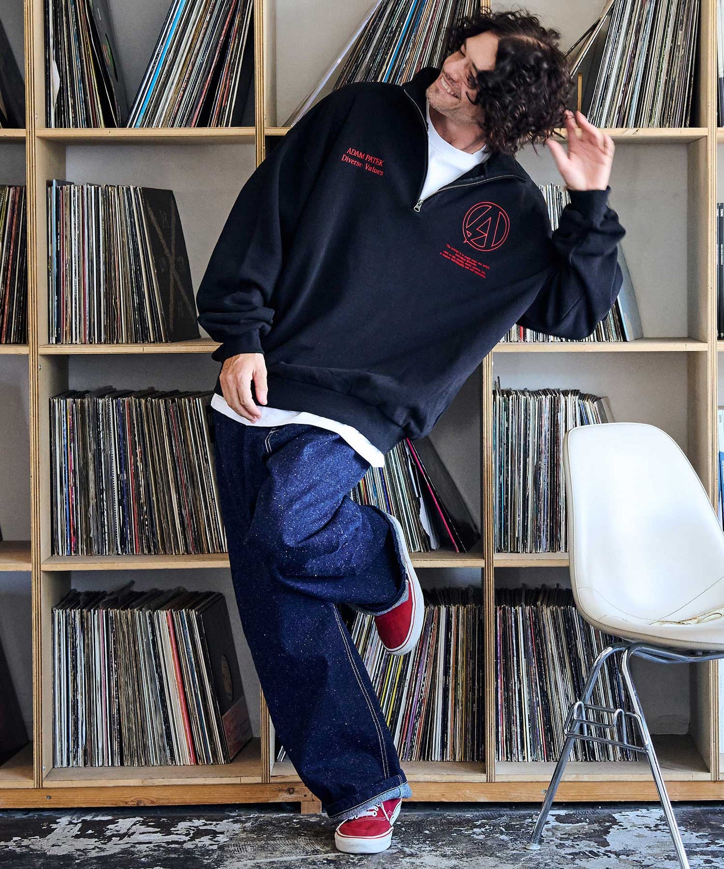 logo half zip stand pullover_AP2424007_トップス