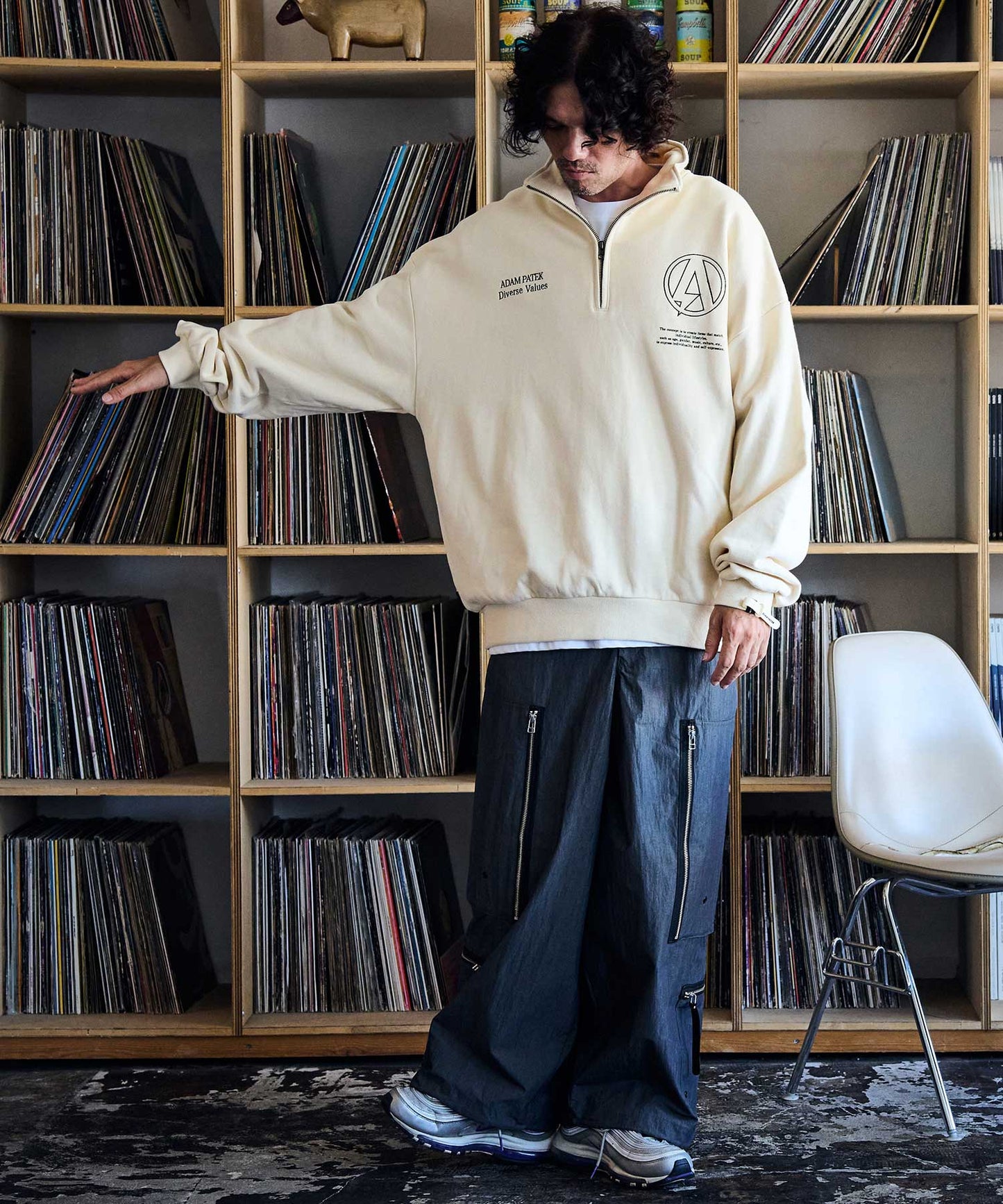 logo half zip stand pullover_AP2424007_トップス