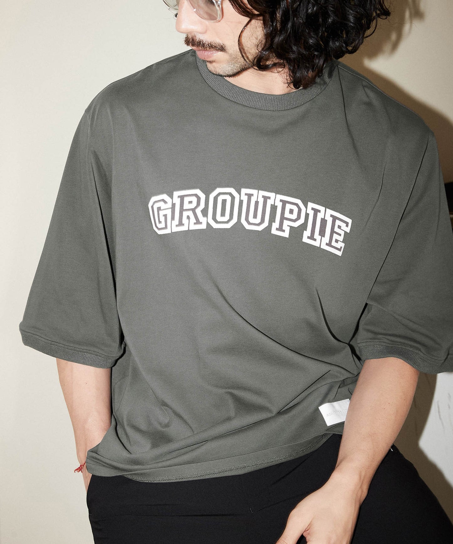 groupie college Logo looose T_AP2314034_トップス