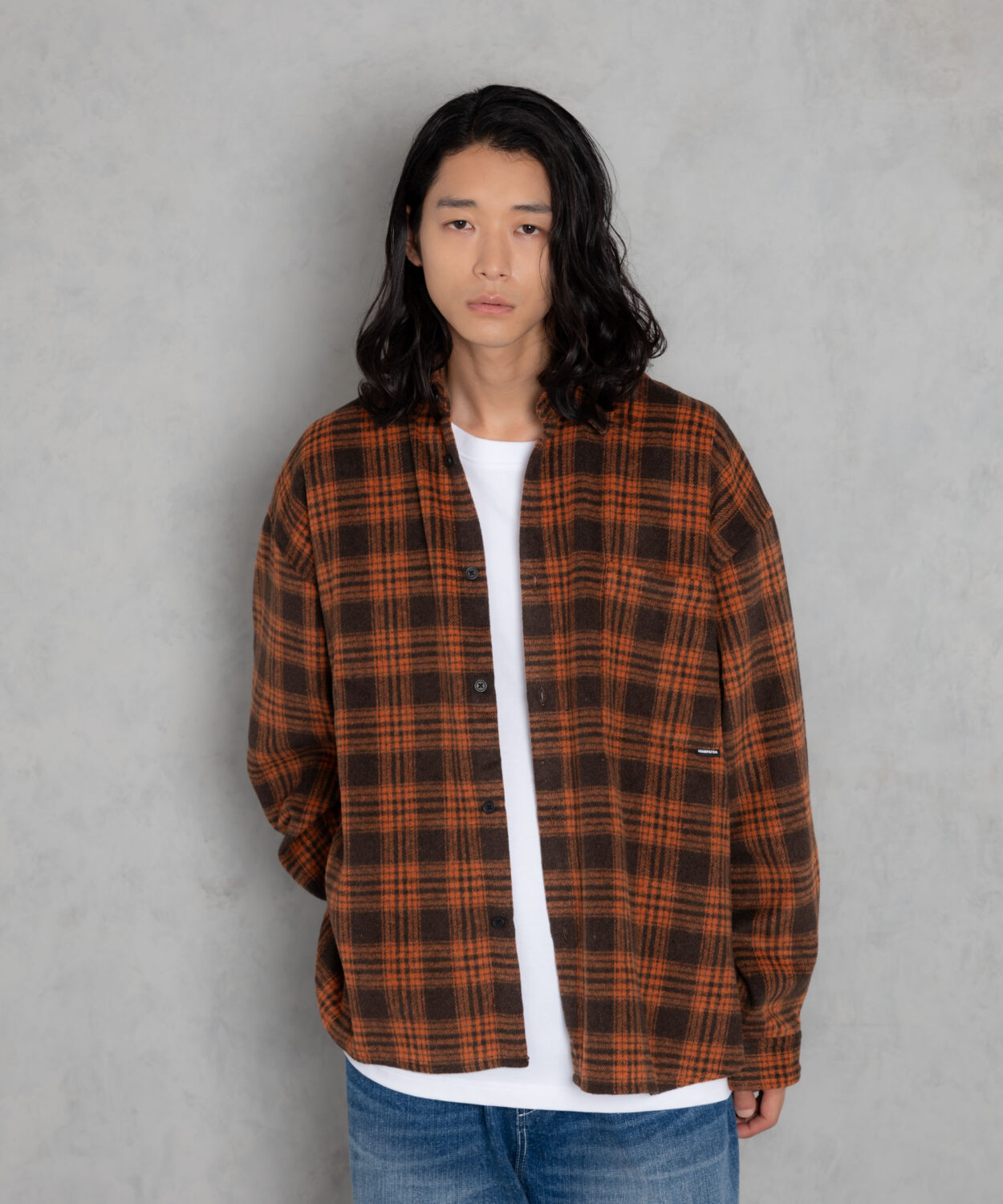 brushed check looose shirt_AP2325013_トップス