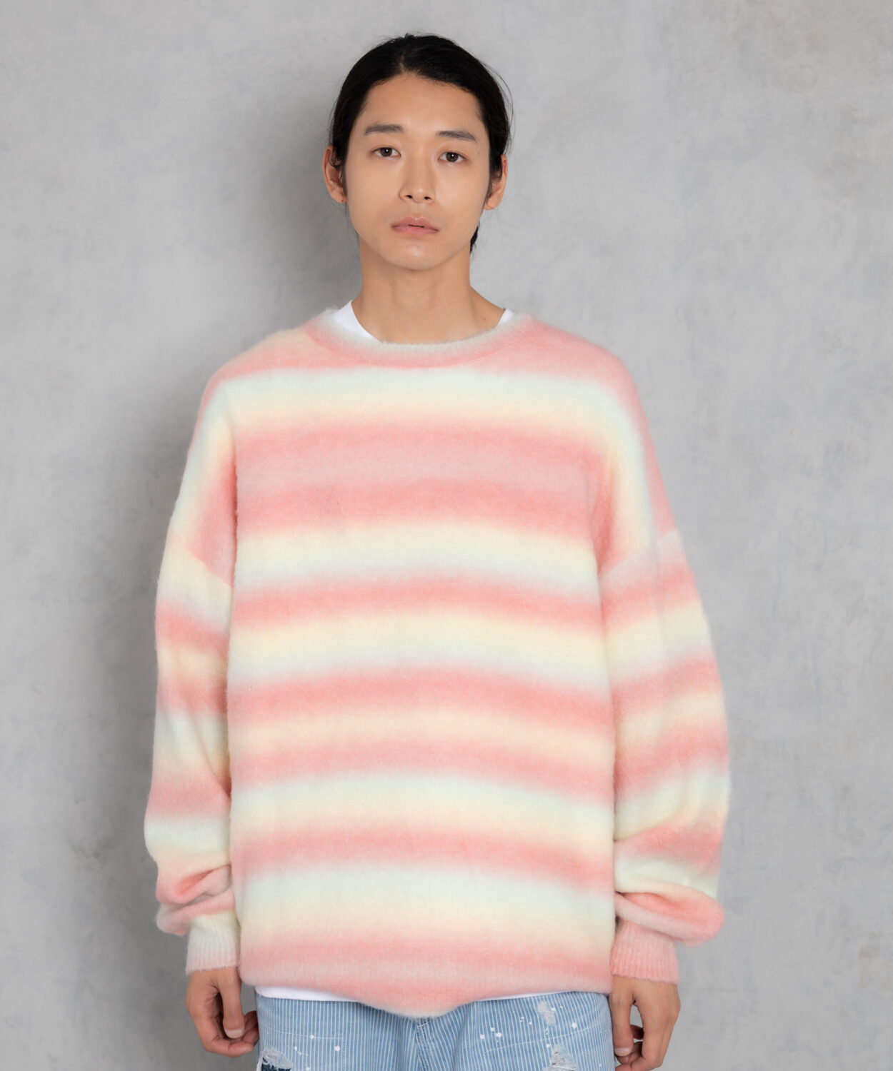 space dye brushed gradation boucle crew neck_AP2321016_トップス