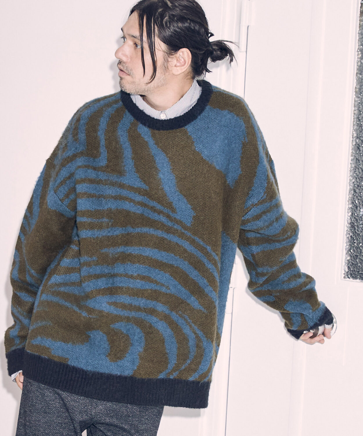 mohair mixed crewneck marble_ AP2221030_トップス