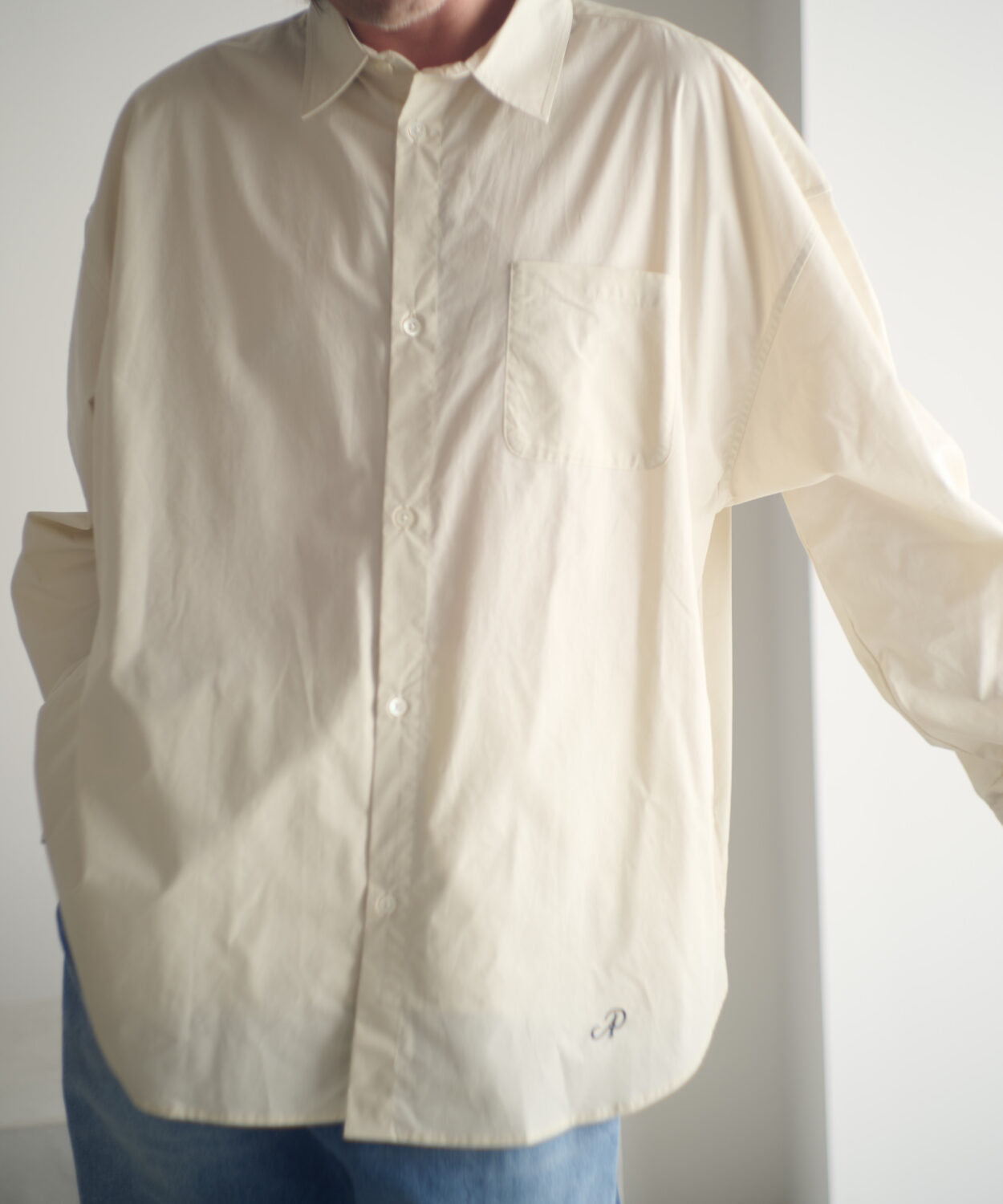 【予約商品9月中旬〜下旬】JamesFabrictypewritershirt_AP2525006_シャツ1