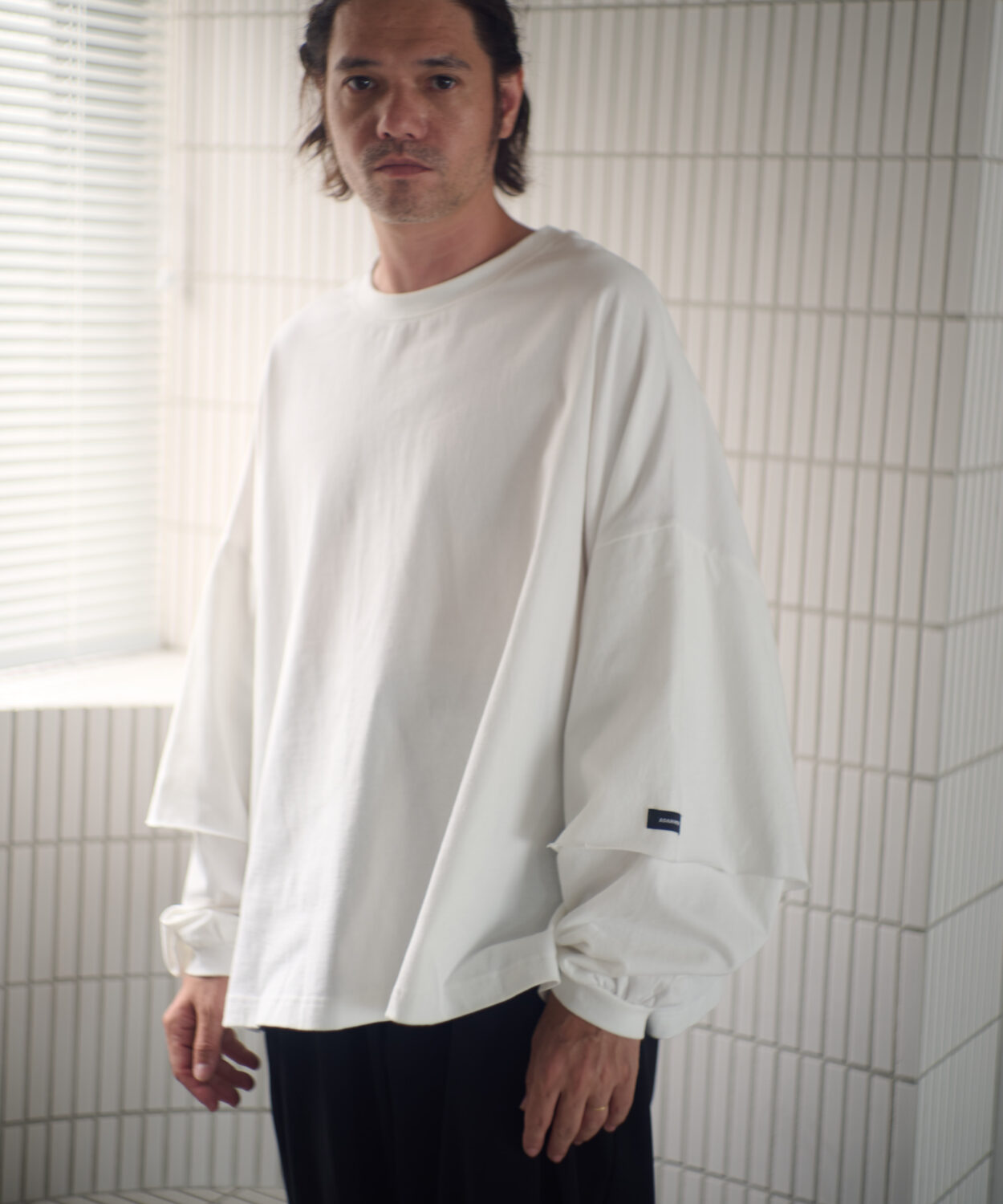 【予約商品10月中旬〜下旬】wide boxcut layered long sleeve_AP2524023_トップス