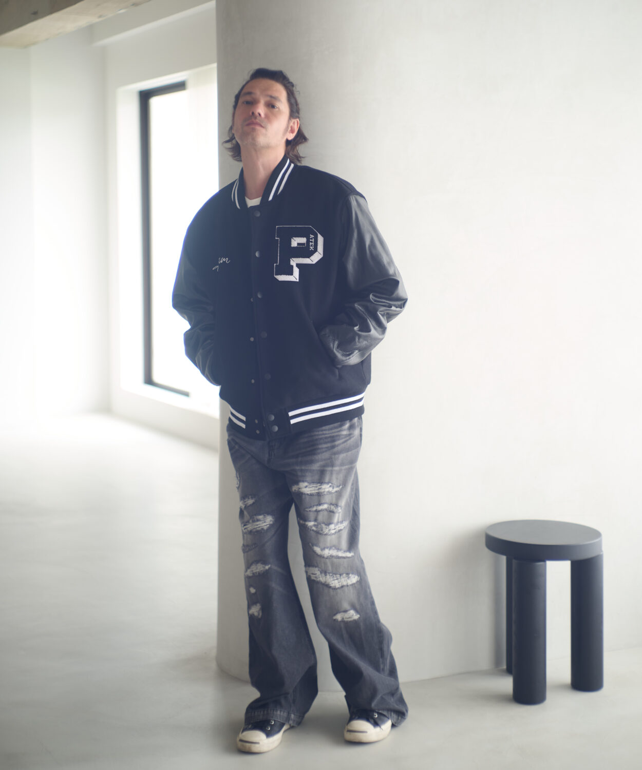 【予約商品11月中旬〜下旬】leathersleevesvarsityjacket_AP2523009_アウター1
