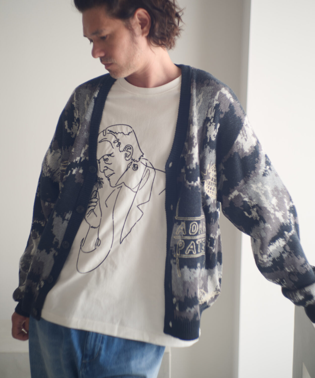 【予約商品10月下旬】madembroideredfadeknitcardigan_AP2521029_トップス3