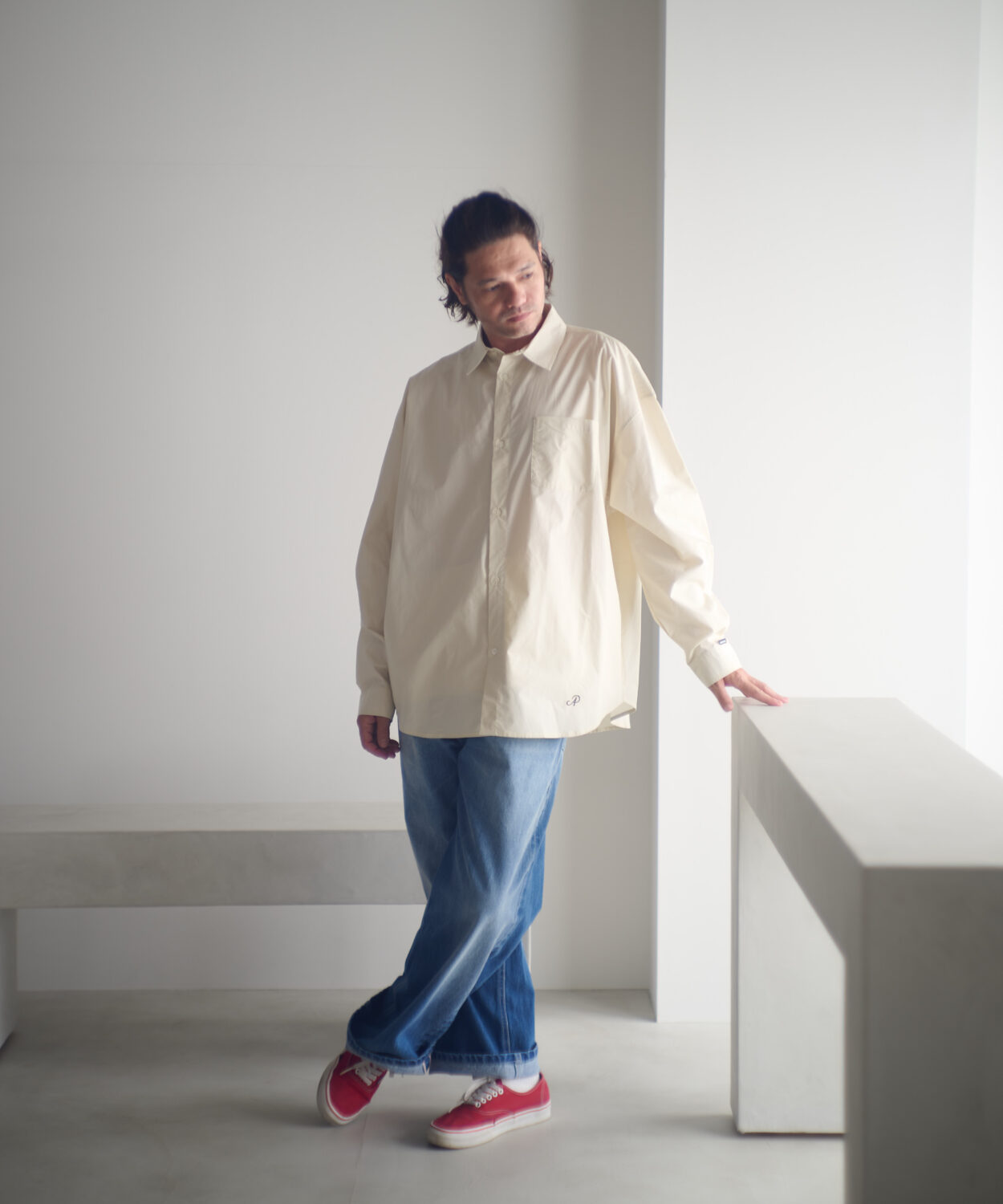 【予約商品9月中旬〜下旬】JamesFabrictypewritershirt_AP2525006_シャツ3