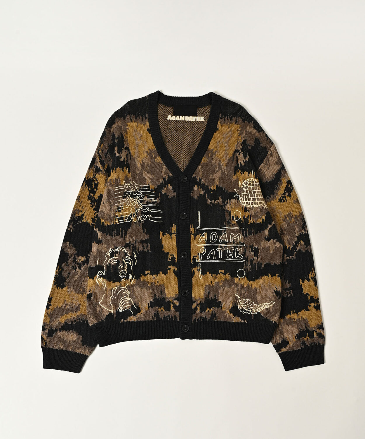 mad embroidered fade knit cardigan_ AP2521029_トップス